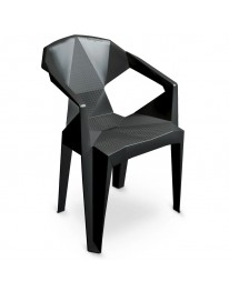 Cadeira 3D Lux Com Braço - Preta